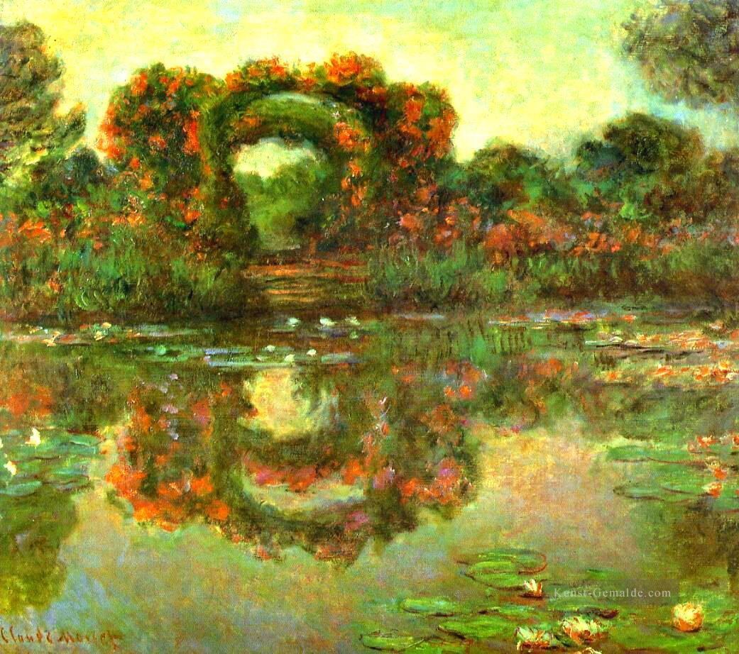 die Flowered Bögen in Giverny Claude Monet impressionistische Blumen Ölgemälde
